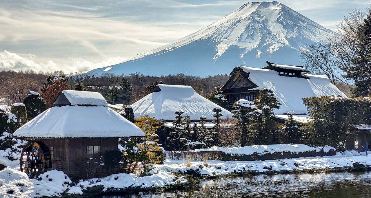 mount fuji, natural, japan